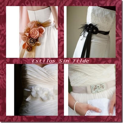Cinturones para vestidos de novia