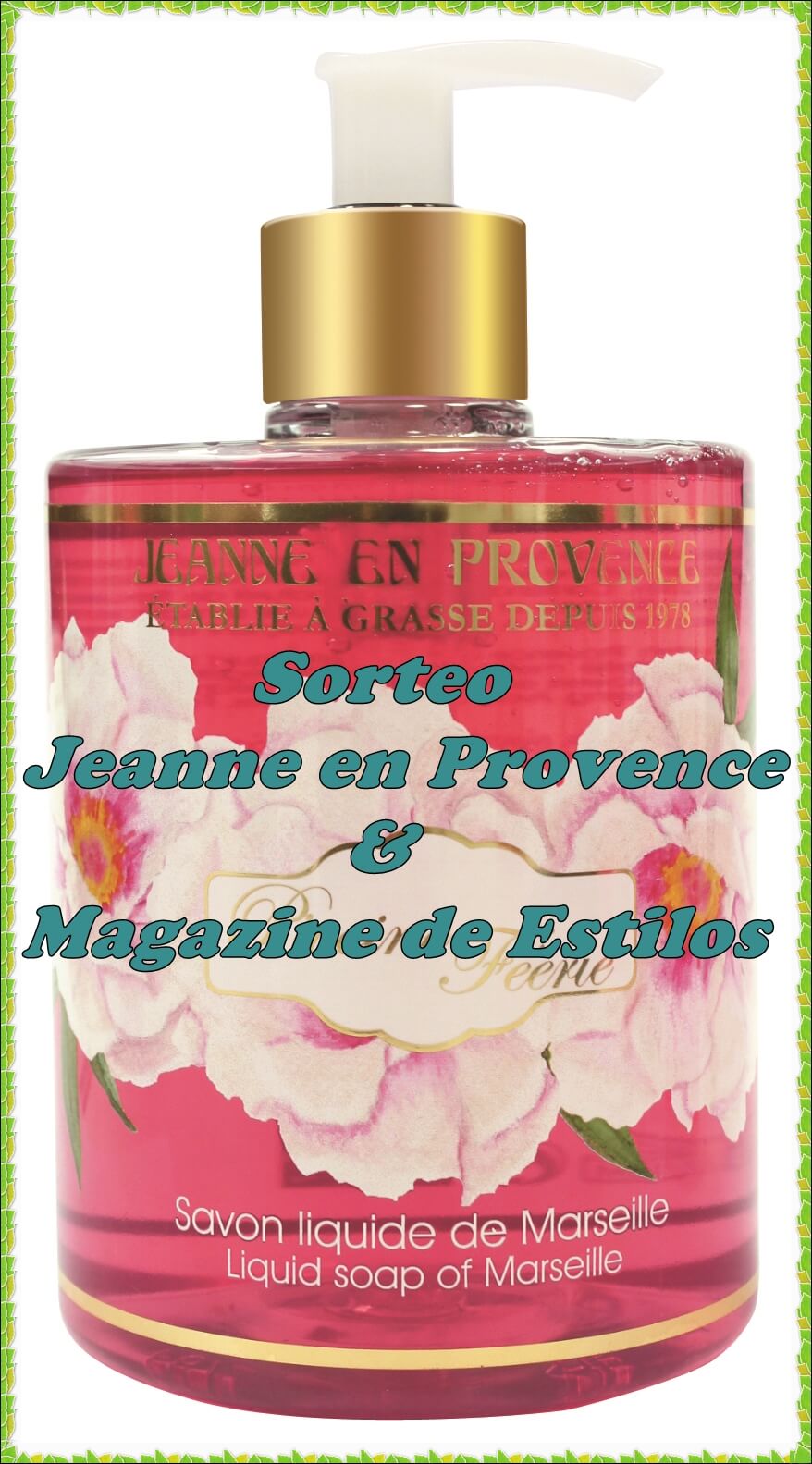 Sorteo de un jabón de Marsella Jeanne en Provence “Pivoine Féerie”